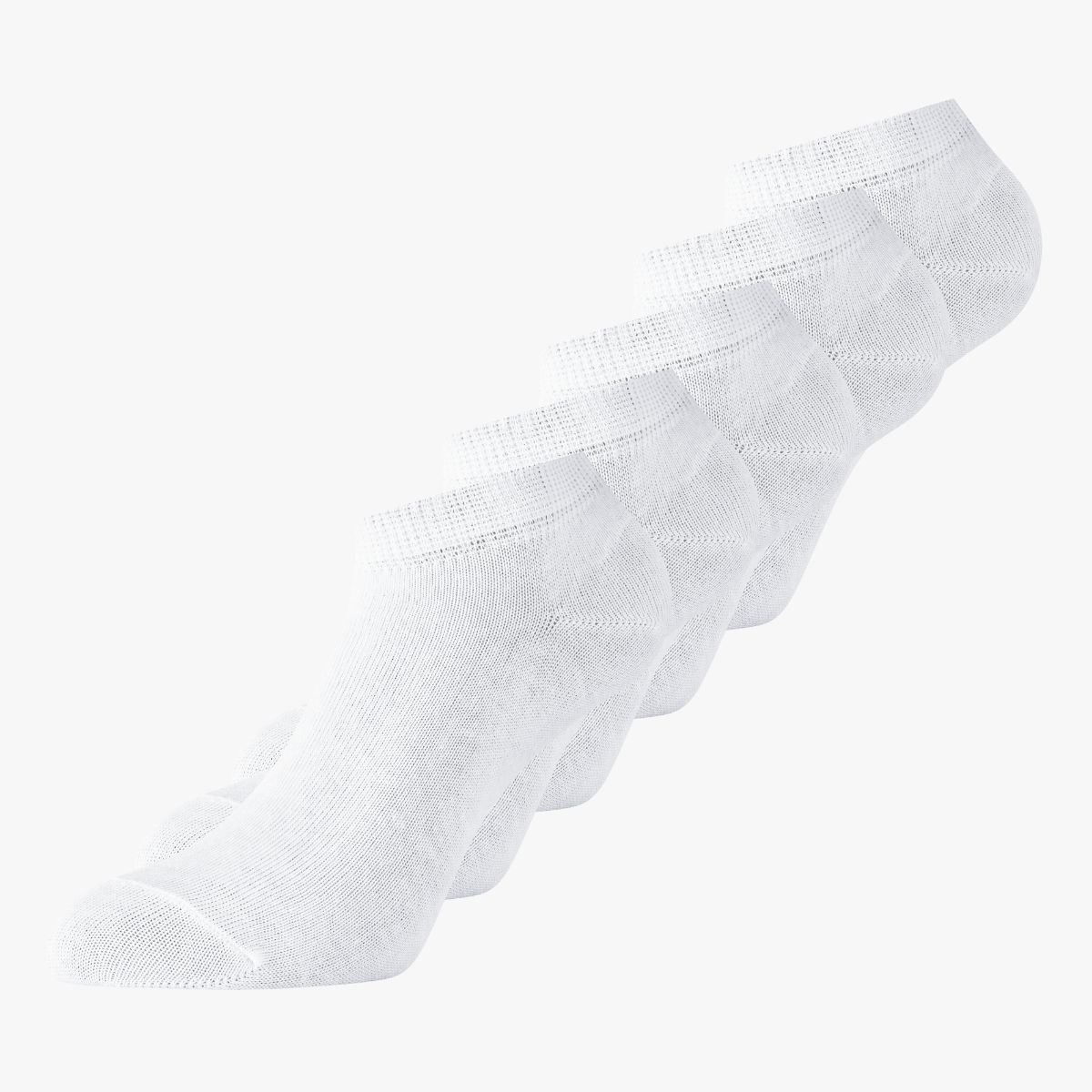 5 Paar Sneaker Socken für Herren und Damen white (1400) 39-42