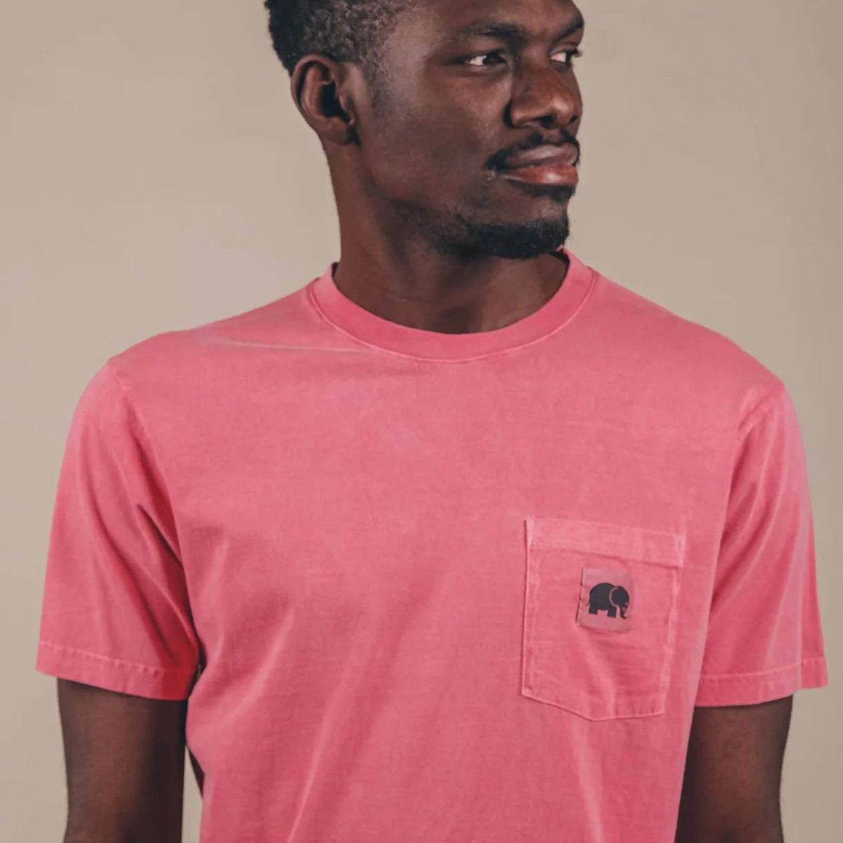 Trendsplant - Herren Organic Pigment T-Shirt  Garza Pink S