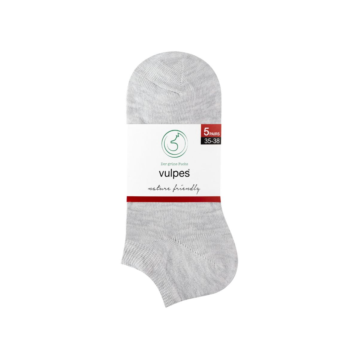 5 Paar Sneaker Socken für Herren und Damen light grey (9000) 43-46